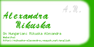 alexandra mikuska business card